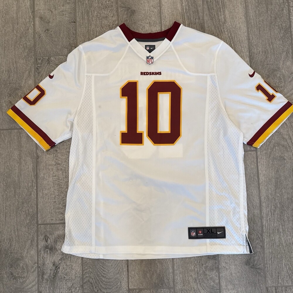 Nike Football Jersey Mens XL White Excellent Robert Griffin III RG3 Redskins 10